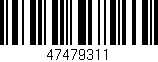 Código de barras (EAN, GTIN, SKU, ISBN): '47479311'