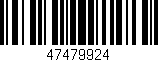 Código de barras (EAN, GTIN, SKU, ISBN): '47479924'
