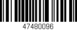 Código de barras (EAN, GTIN, SKU, ISBN): '47480096'