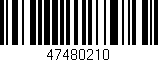 Código de barras (EAN, GTIN, SKU, ISBN): '47480210'