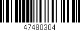Código de barras (EAN, GTIN, SKU, ISBN): '47480304'