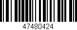 Código de barras (EAN, GTIN, SKU, ISBN): '47480424'