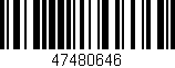 Código de barras (EAN, GTIN, SKU, ISBN): '47480646'