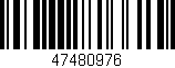 Código de barras (EAN, GTIN, SKU, ISBN): '47480976'