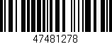 Código de barras (EAN, GTIN, SKU, ISBN): '47481278'