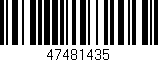 Código de barras (EAN, GTIN, SKU, ISBN): '47481435'