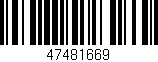 Código de barras (EAN, GTIN, SKU, ISBN): '47481669'
