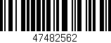 Código de barras (EAN, GTIN, SKU, ISBN): '47482562'