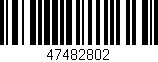 Código de barras (EAN, GTIN, SKU, ISBN): '47482802'