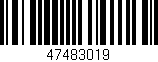 Código de barras (EAN, GTIN, SKU, ISBN): '47483019'