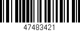 Código de barras (EAN, GTIN, SKU, ISBN): '47483421'