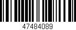Código de barras (EAN, GTIN, SKU, ISBN): '47484089'