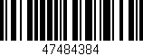 Código de barras (EAN, GTIN, SKU, ISBN): '47484384'