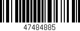 Código de barras (EAN, GTIN, SKU, ISBN): '47484885'