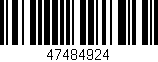 Código de barras (EAN, GTIN, SKU, ISBN): '47484924'