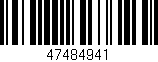 Código de barras (EAN, GTIN, SKU, ISBN): '47484941'