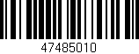 Código de barras (EAN, GTIN, SKU, ISBN): '47485010'