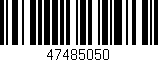 Código de barras (EAN, GTIN, SKU, ISBN): '47485050'