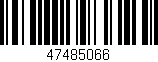 Código de barras (EAN, GTIN, SKU, ISBN): '47485066'