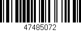 Código de barras (EAN, GTIN, SKU, ISBN): '47485072'