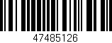 Código de barras (EAN, GTIN, SKU, ISBN): '47485126'