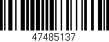 Código de barras (EAN, GTIN, SKU, ISBN): '47485137'