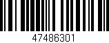 Código de barras (EAN, GTIN, SKU, ISBN): '47486301'