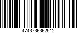 Código de barras (EAN, GTIN, SKU, ISBN): '4748736362912'
