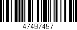 Código de barras (EAN, GTIN, SKU, ISBN): '47497497'