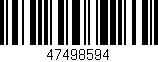 Código de barras (EAN, GTIN, SKU, ISBN): '47498594'