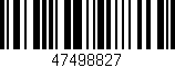 Código de barras (EAN, GTIN, SKU, ISBN): '47498827'