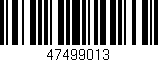 Código de barras (EAN, GTIN, SKU, ISBN): '47499013'
