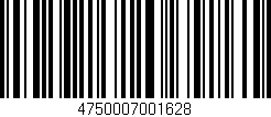 Código de barras (EAN, GTIN, SKU, ISBN): '4750007001628'