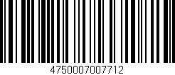 Código de barras (EAN, GTIN, SKU, ISBN): '4750007007712'
