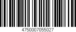 Código de barras (EAN, GTIN, SKU, ISBN): '4750007055027'
