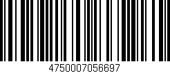 Código de barras (EAN, GTIN, SKU, ISBN): '4750007056697'