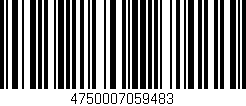 Código de barras (EAN, GTIN, SKU, ISBN): '4750007059483'