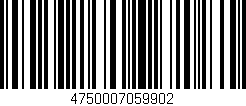 Código de barras (EAN, GTIN, SKU, ISBN): '4750007059902'