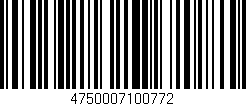 Código de barras (EAN, GTIN, SKU, ISBN): '4750007100772'