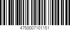 Código de barras (EAN, GTIN, SKU, ISBN): '4750007101151'