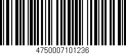 Código de barras (EAN, GTIN, SKU, ISBN): '4750007101236'