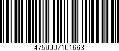 Código de barras (EAN, GTIN, SKU, ISBN): '4750007101663'