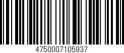 Código de barras (EAN, GTIN, SKU, ISBN): '4750007105937'