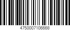 Código de barras (EAN, GTIN, SKU, ISBN): '4750007106668'