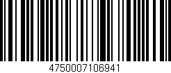 Código de barras (EAN, GTIN, SKU, ISBN): '4750007106941'