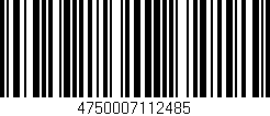 Código de barras (EAN, GTIN, SKU, ISBN): '4750007112485'