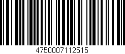 Código de barras (EAN, GTIN, SKU, ISBN): '4750007112515'