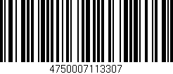 Código de barras (EAN, GTIN, SKU, ISBN): '4750007113307'