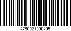 Código de barras (EAN, GTIN, SKU, ISBN): '4750021000485'