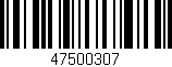 Código de barras (EAN, GTIN, SKU, ISBN): '47500307'
